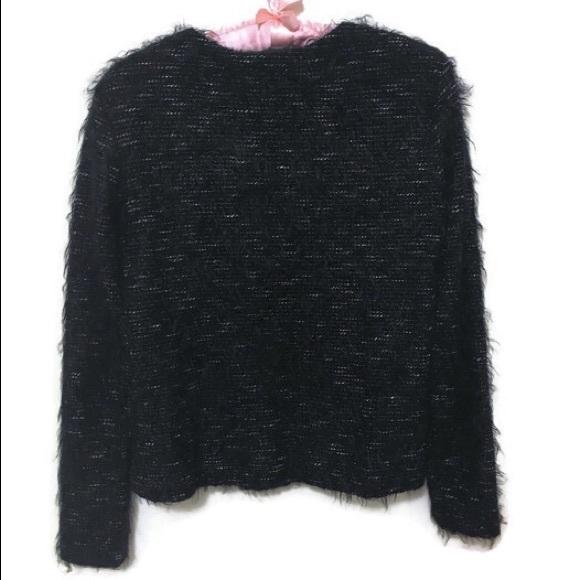 Eugen Klein Soft tweed faux fur zip up jacket - Picture 5 of 6